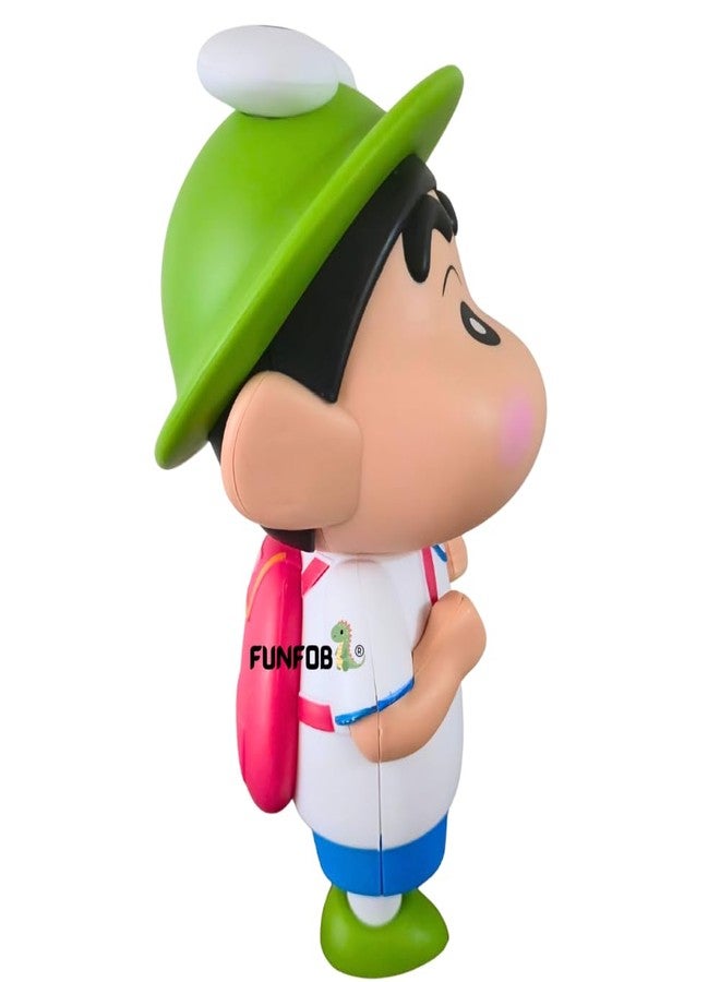 FUNFOB Shinchan Action Figure | Big Size Height-19CM Cartoon Figures Toys for Boys & Girls PVC Multicolour | Frog Hat Shin chan - Image 3